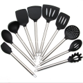 Silicone kitchen tools with stainless steel handle